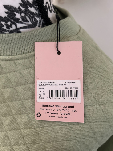 Bluza krótka limonkowa pikowana