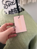 Bluza krótka limonkowa pikowana
